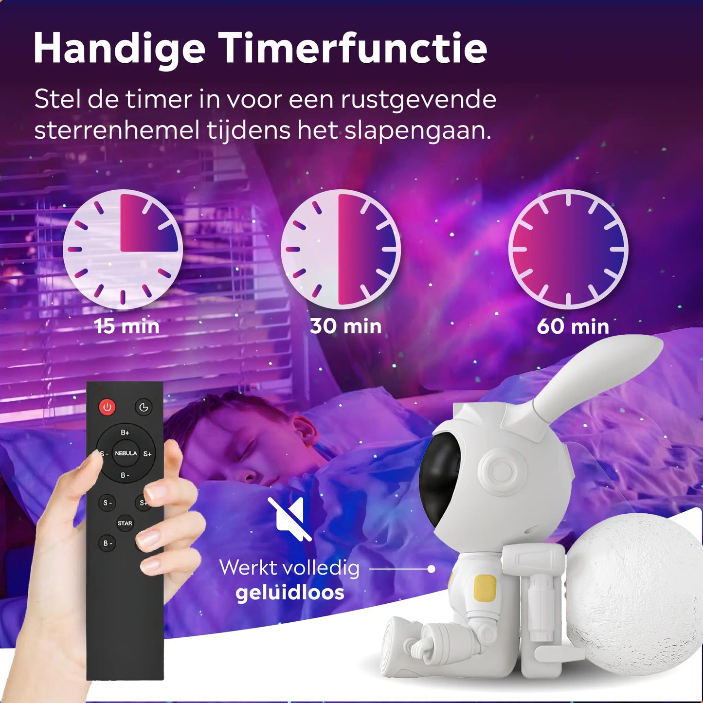 Beauve® Sterrenhemel Projector Moon Bunny voor Kinderen